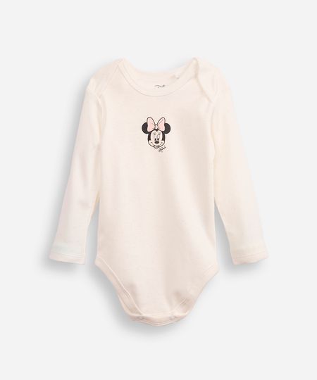 body infantil de algodão minnie poá off white 12-18 body infantil de algodão minnie poá off white 12-18