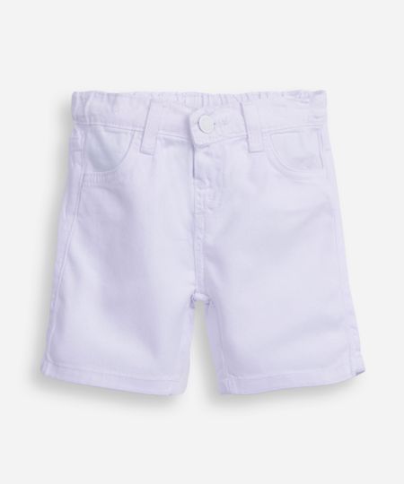 bermuda de sarja infantil com bolsos branca 4