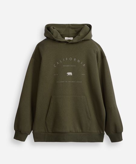 blusão de moletom juvenil com capuz california verde 10