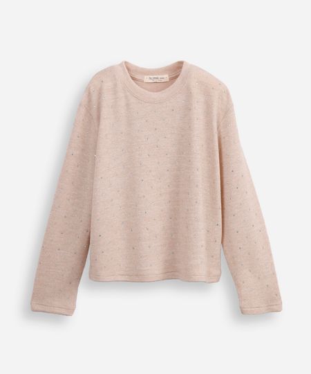 suéter de tricot infantil com strass bege 8 suéter de tricot infantil com strass bege 8