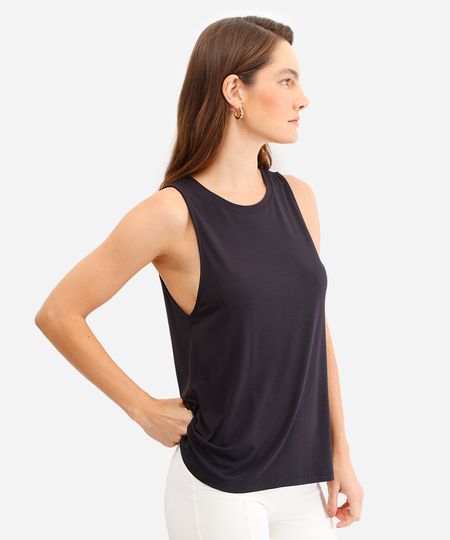 regata feminina de viscose esportiva ace preta P