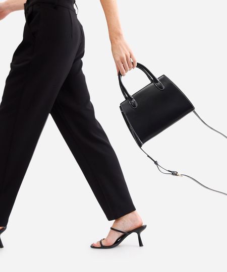 bolsa tote alça removível preto UNICO