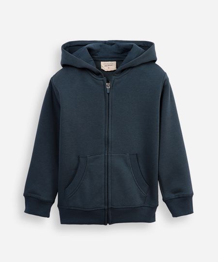 blusão infantil de moletom com zíper azul 4 blusão infantil de moletom com zíper azul 4