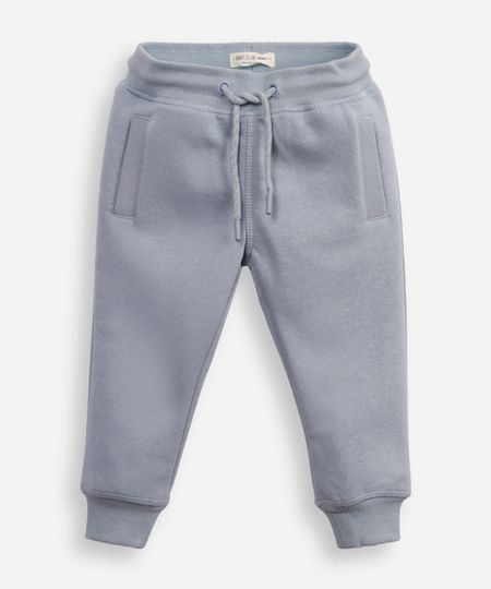 calça de moletom infantil com cordão azul 2