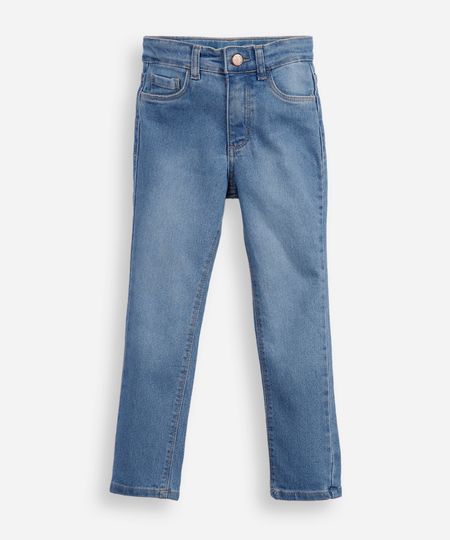 calça skinny infantil jeans azul 6