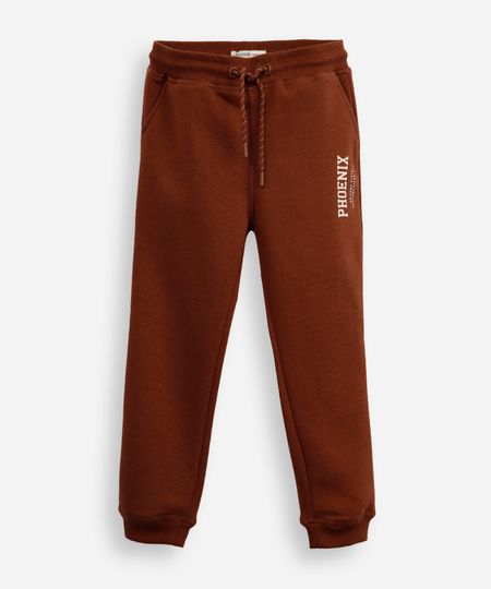 calça jogger infantil de moletom phoenix marrom 4 calça jogger infantil de moletom phoenix marrom 4