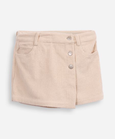 short saia infantil texturizada bege 6