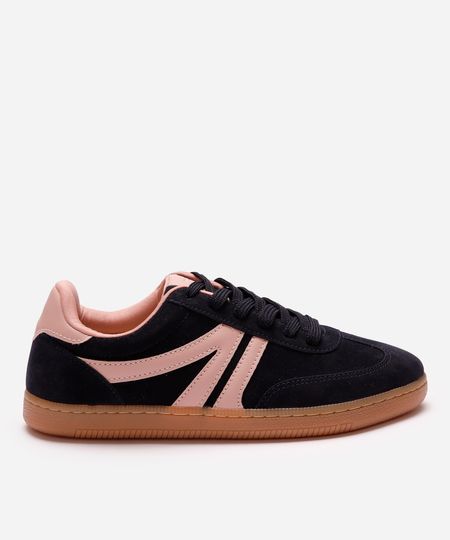 tênis casual com recortes bicolor ace azul 34