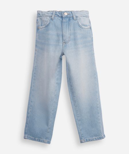 calça skater infantil jeans azul 4