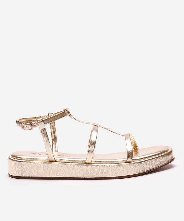 rasteirinha flatform via uno gladiadora dourada 38