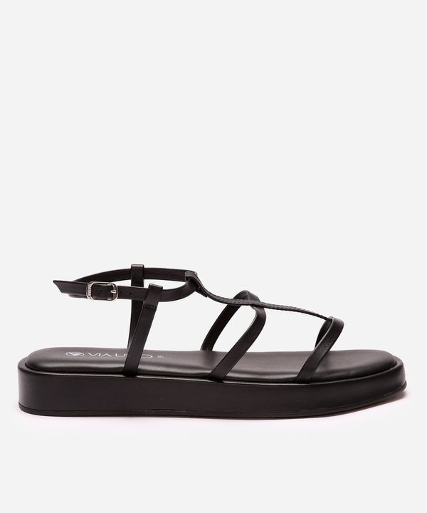 rasteirinha flatform via uno gladiadora preta 39