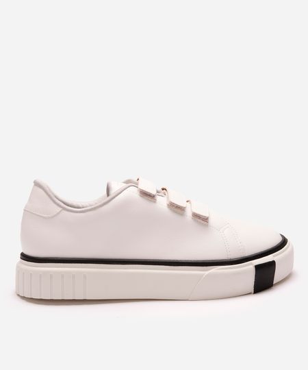 tênis flatform via uno com velcro branco 34