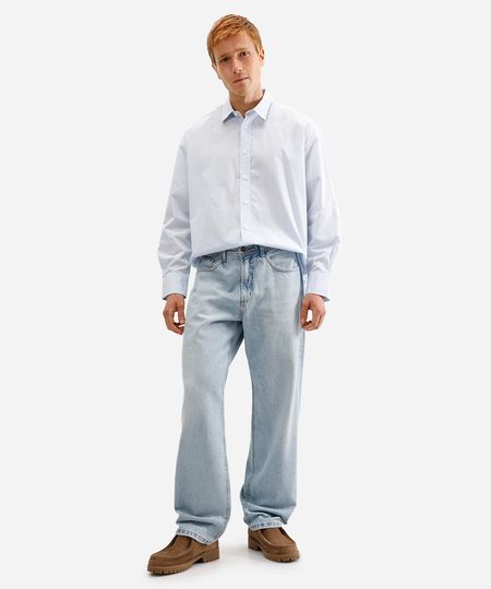 calça skater masculina jeans azul 38
