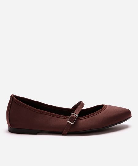 sapatilha boneca bico redondo mindset marrom 34