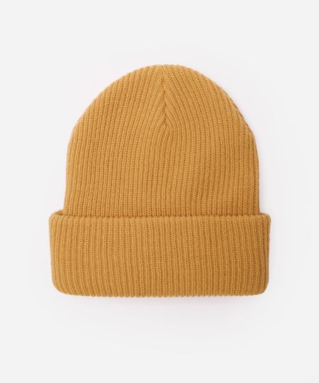 gorro masculino canelado amarelo UNICO