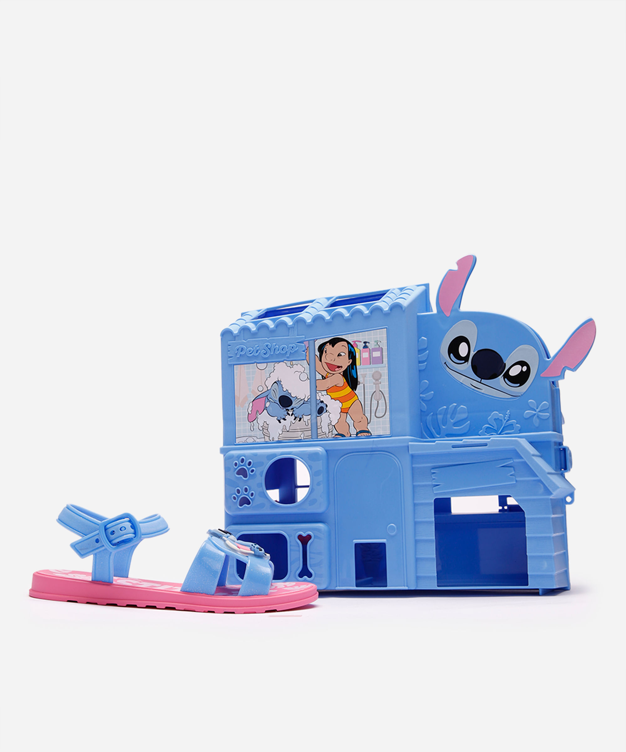 sandália grendene infantil com brinde stitch rosa