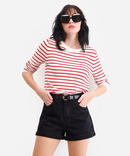 short mom feminino jeans com barra dobrada preto 42 short mom feminino jeans com barra dobrada preto 42