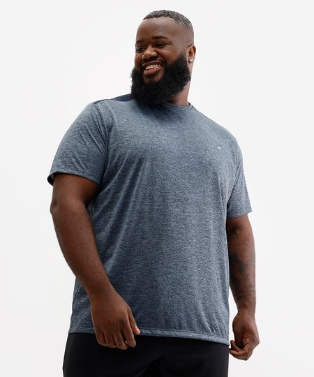 camiseta plus size manga curta esportiva ace preta - azul GG4 camiseta plus size manga curta esportiva ace preta - azul GG4