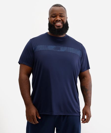 camiseta masculina esportiva ace plus size - azul marinho GG1 camiseta masculina esportiva ace plus size - azul marinho GG1