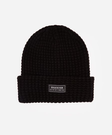 gorro masculino texturizado preto UNICO