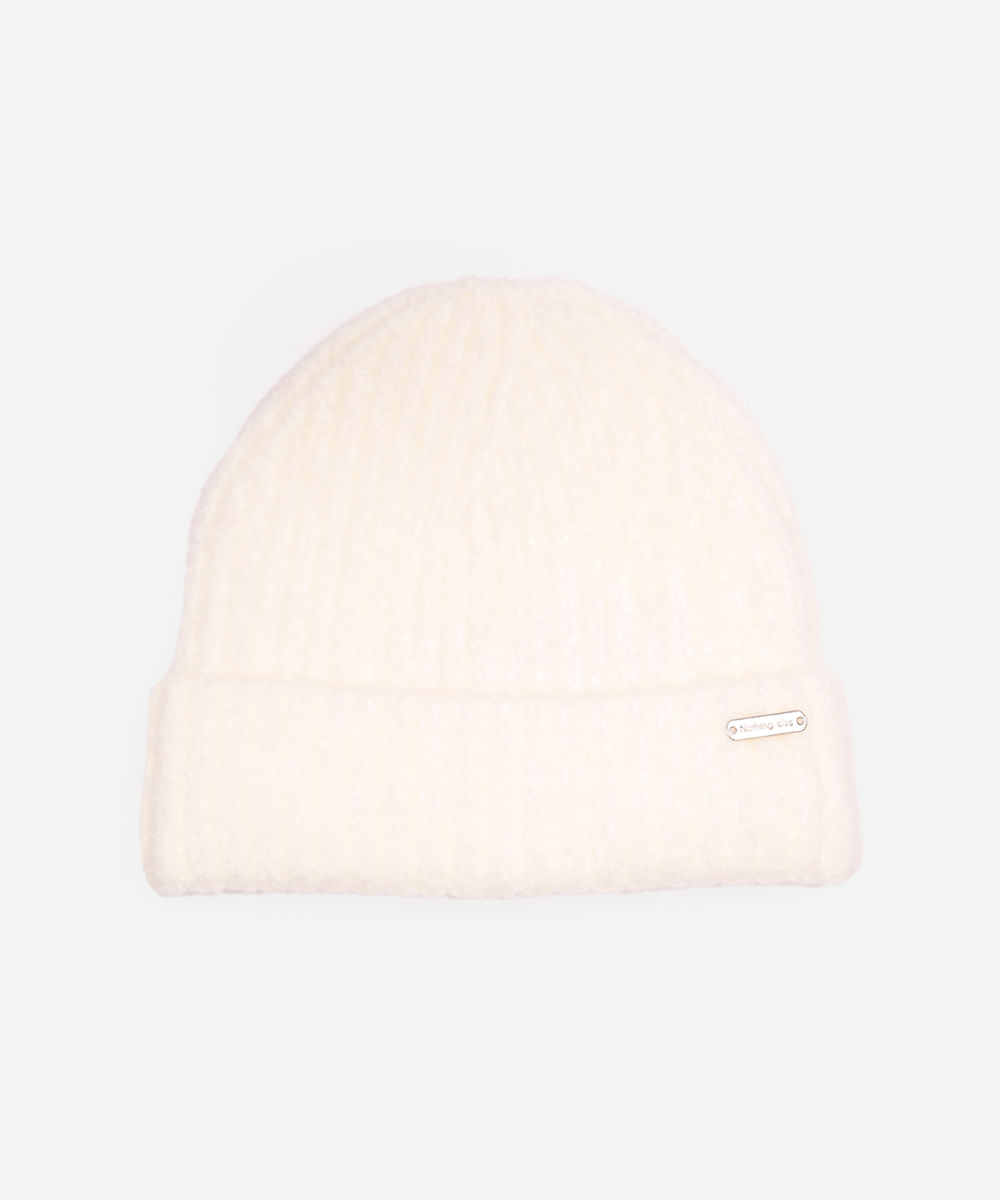 gorro masculino de felpa off white