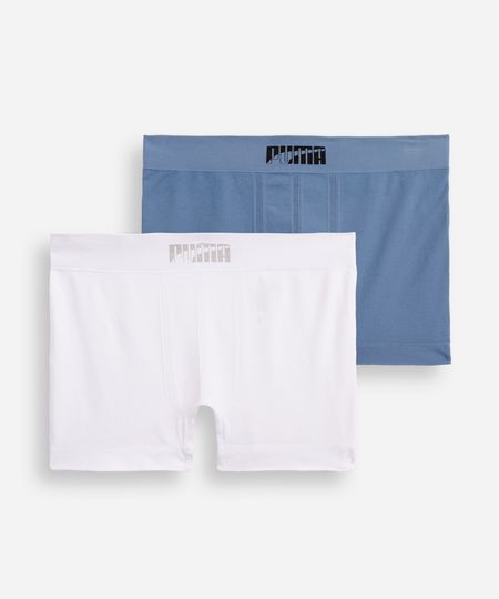 kit de 2 cuecas infantis puma colorida G kit de 2 cuecas infantis puma colorida G