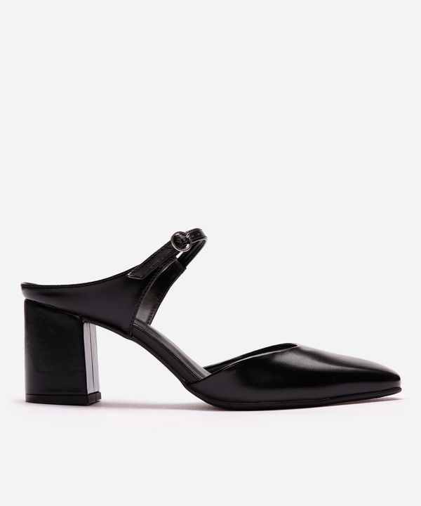 mule bico quadrado com salto mindset preto 34