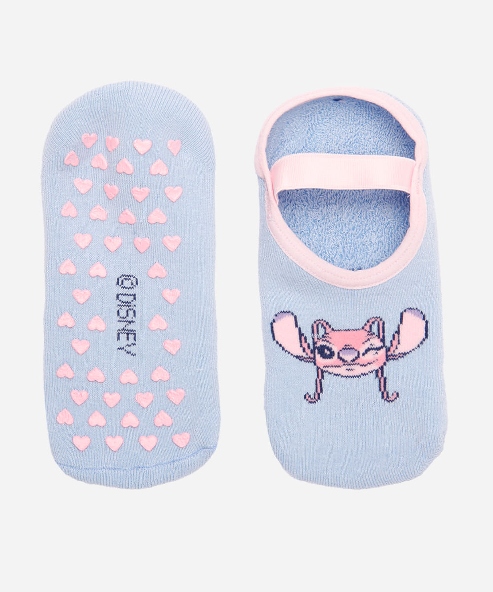 meia infantil sapatilha angel azul