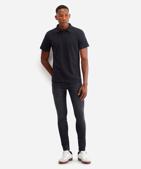calça super skinny masculina jeans preta 36