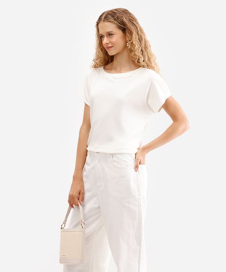 blusa feminina de algodão peruano off white M