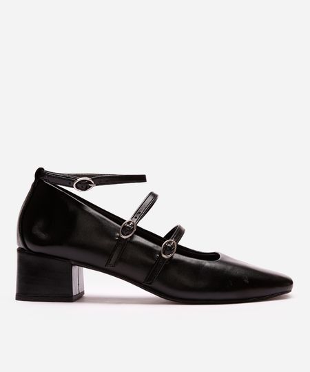 scarpin boneca salto bloco oneself - preto 35