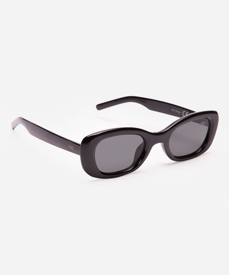 óculos de sol feminino oval preto UNICO