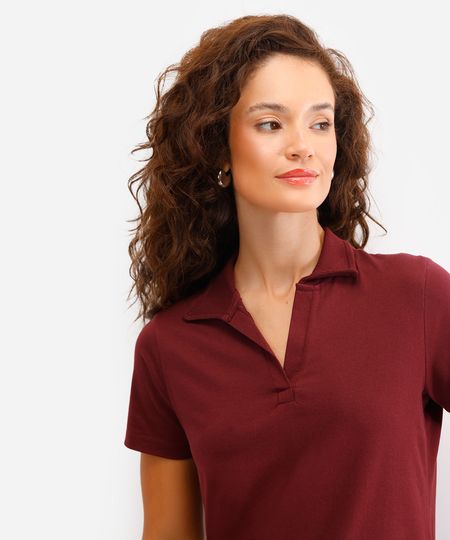 polo básica de algodão manga curta vinho PP polo básica de algodão manga curta vinho PP