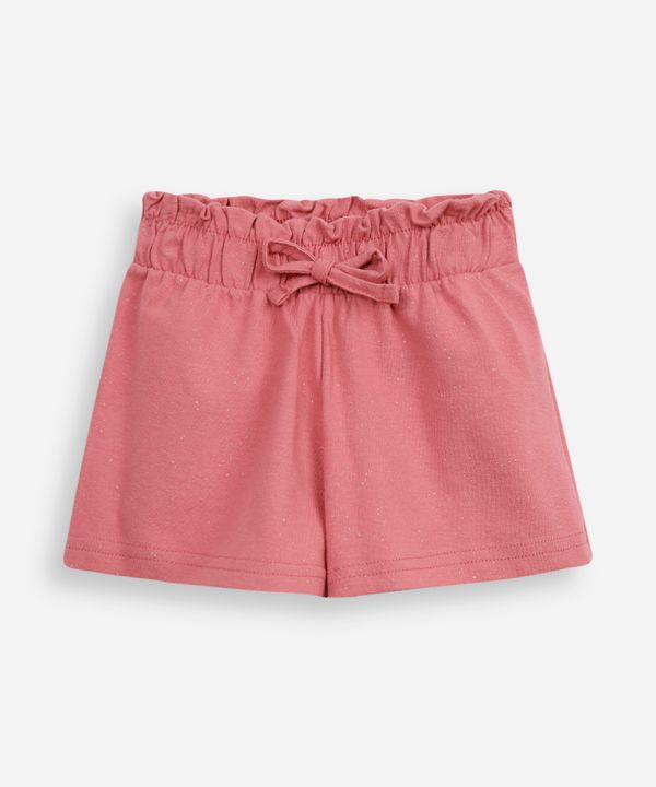 short clochard infantil com glitter rosa 4