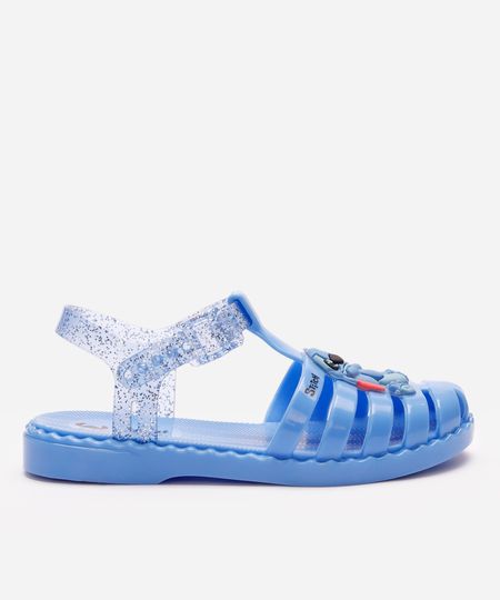 sandália fechada infantil stitch transparente 25