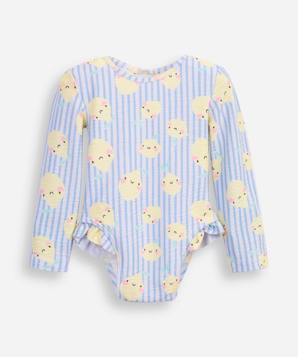 maiô infantil com babado limão off white 4