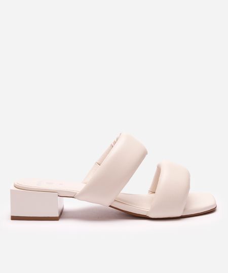 tamanco bico quadrado tira puffer mindset off white 38