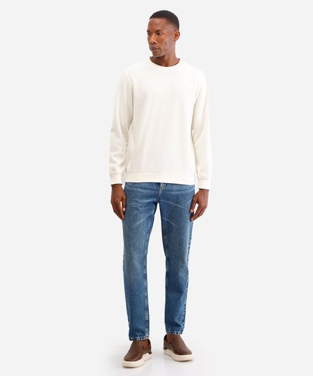 calça reta masculina jeans azul 38