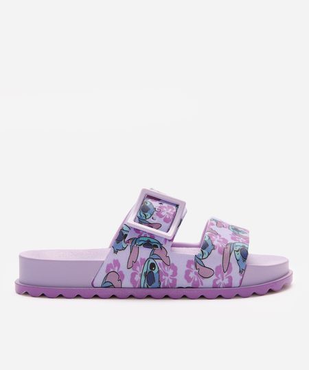 papete infantil stitch com fivela grendene lilás 29