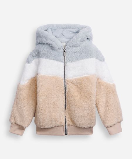 jaqueta de pelúcia infantil listrada colorida 6 jaqueta de pelúcia infantil listrada colorida 6