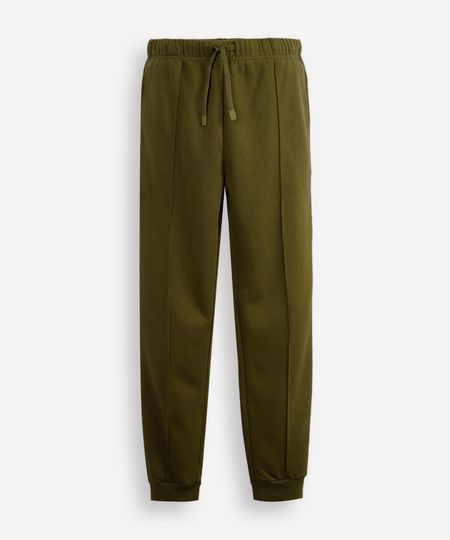 calça jogger juvenil de moletom com nervura verde 14