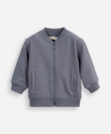 jaqueta infantil de moletom texturizada azul 1 jaqueta infantil de moletom texturizada azul 1