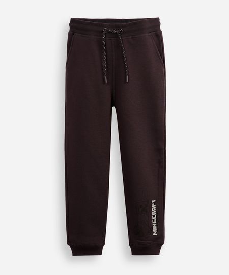 calça jogger infantil de moletom minecraft cinza 4