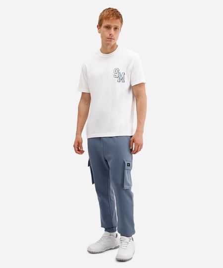 calça de moletom cargo azul G calça de moletom cargo azul G