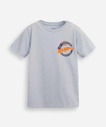 camiseta de algodão infantil hot wheels azul 4