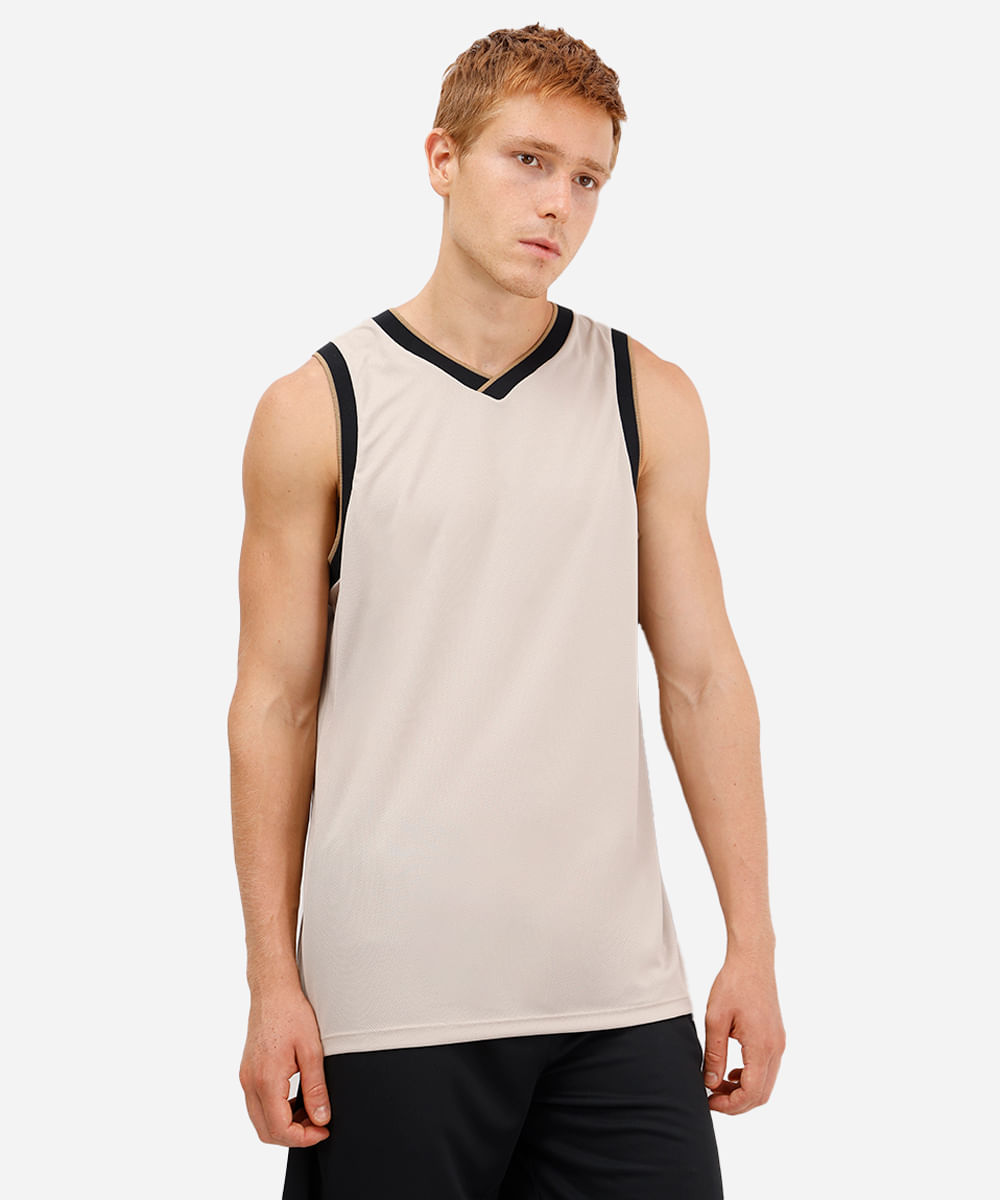 regata basquete masculina esportiva bege