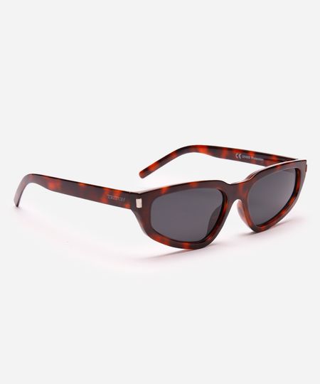 óculos de sol feminino oval tartaruga triton marrom UNICO