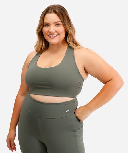 top feminino esportivo ace decote nadador plus size verde GG1 top feminino esportivo ace decote nadador plus size verde GG1