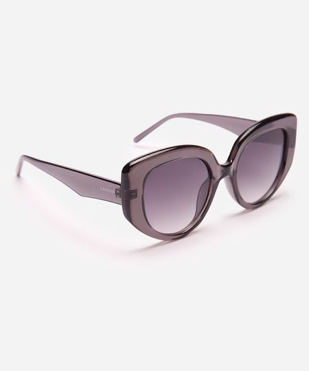 óculos de sol oval feminino fumê triton preto UNICO
