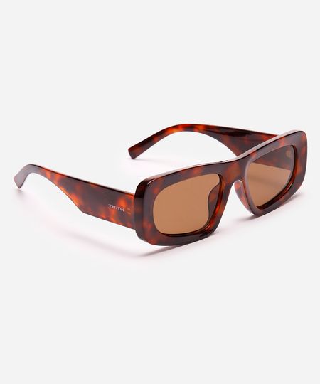 óculos de sol feminino quadrado tartaruga triton marrom UNICO